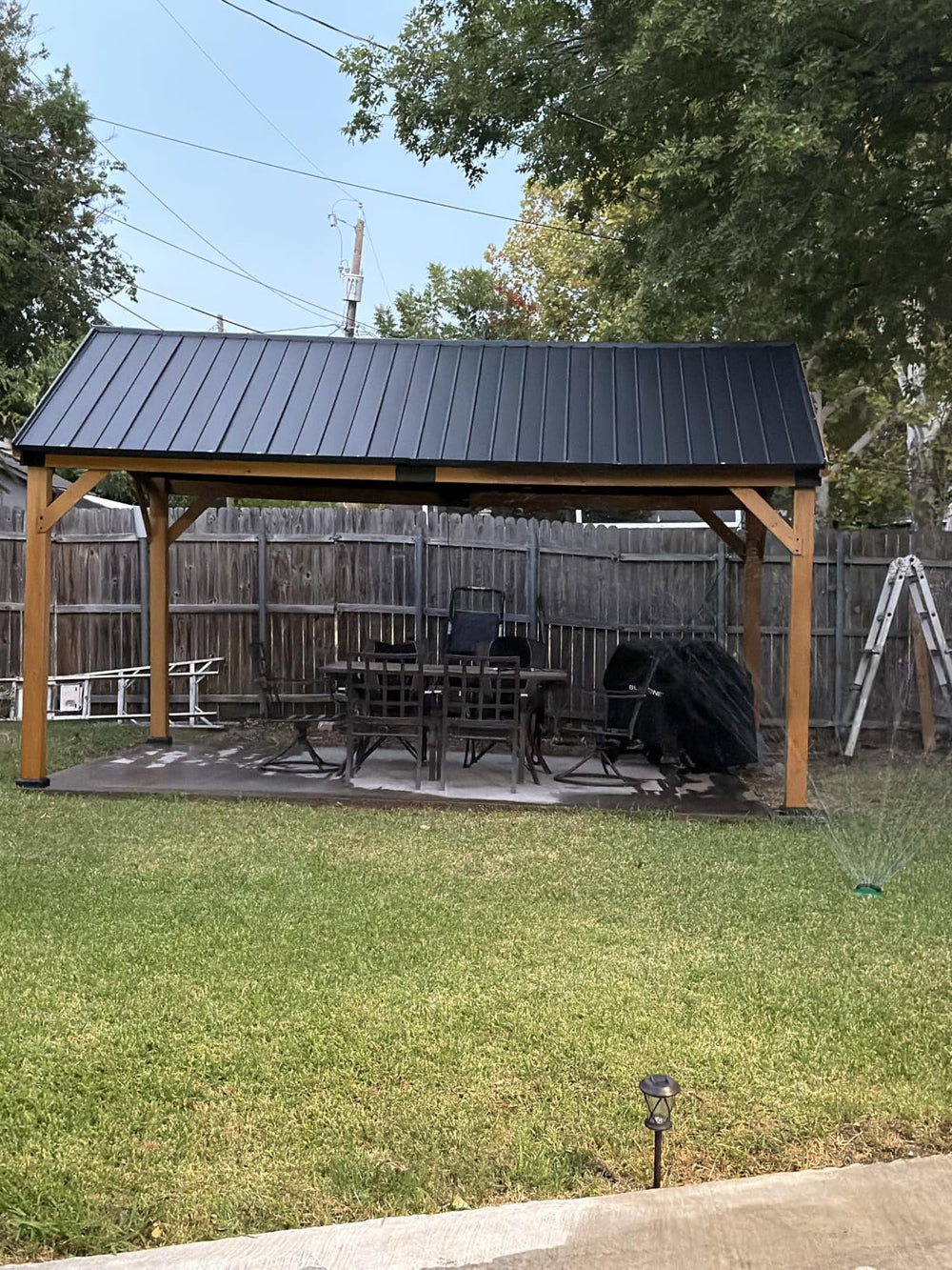 Great value and easy assembly. Despite a split pole, extra parts helped. Added lights and mesh!